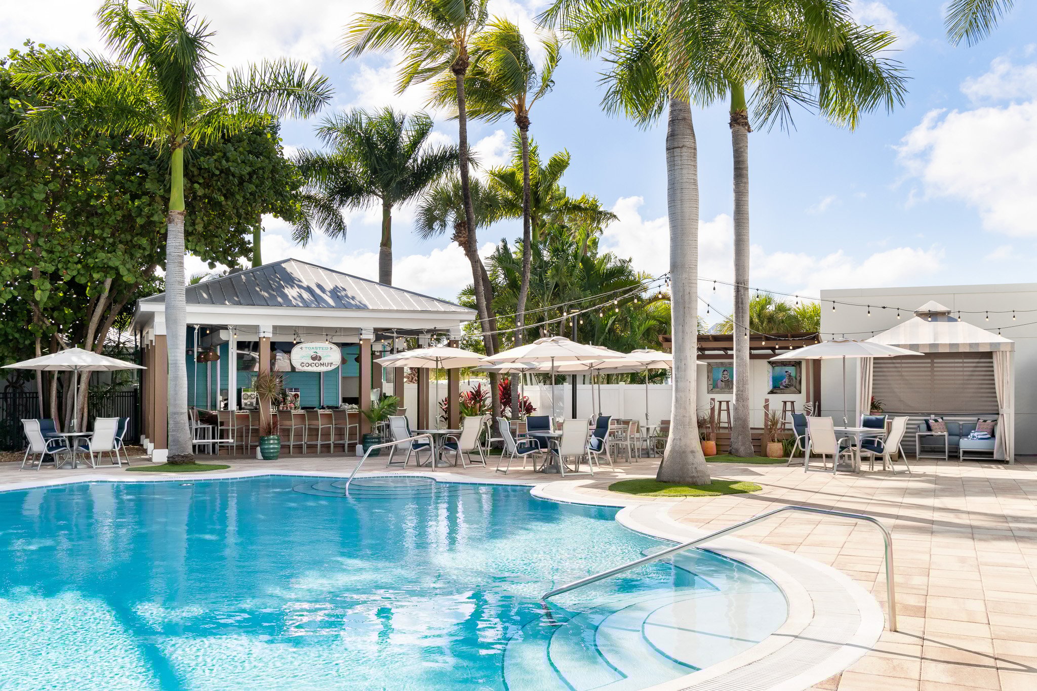 Toasted Coconuts bar at Blue Flamingo