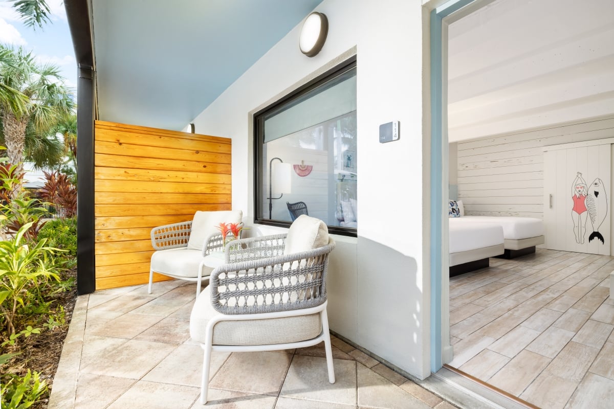 Two Queen Beds terrace at Blue Flamingo Resort Key West