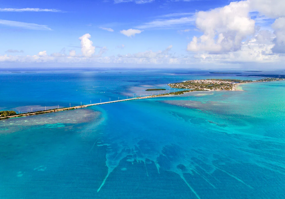 Key West bridge aerial view