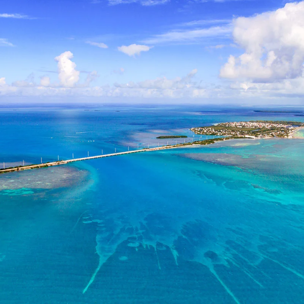 Key West bridge aerial view
