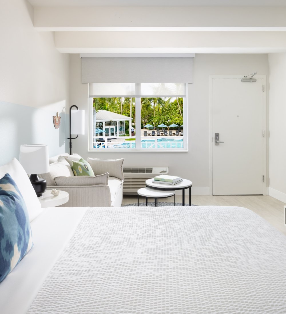 Pool View One King Bed Hearing Accessible Blue Flamingo Resort Key West