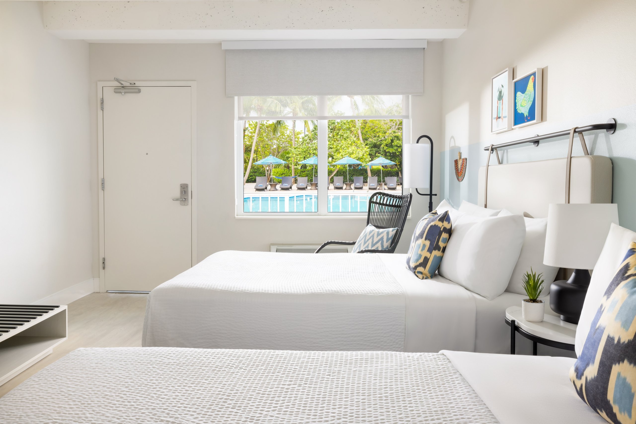 Pool View Two Queen Beds Hearing Accessible at Blue Flamingo Resort Key West