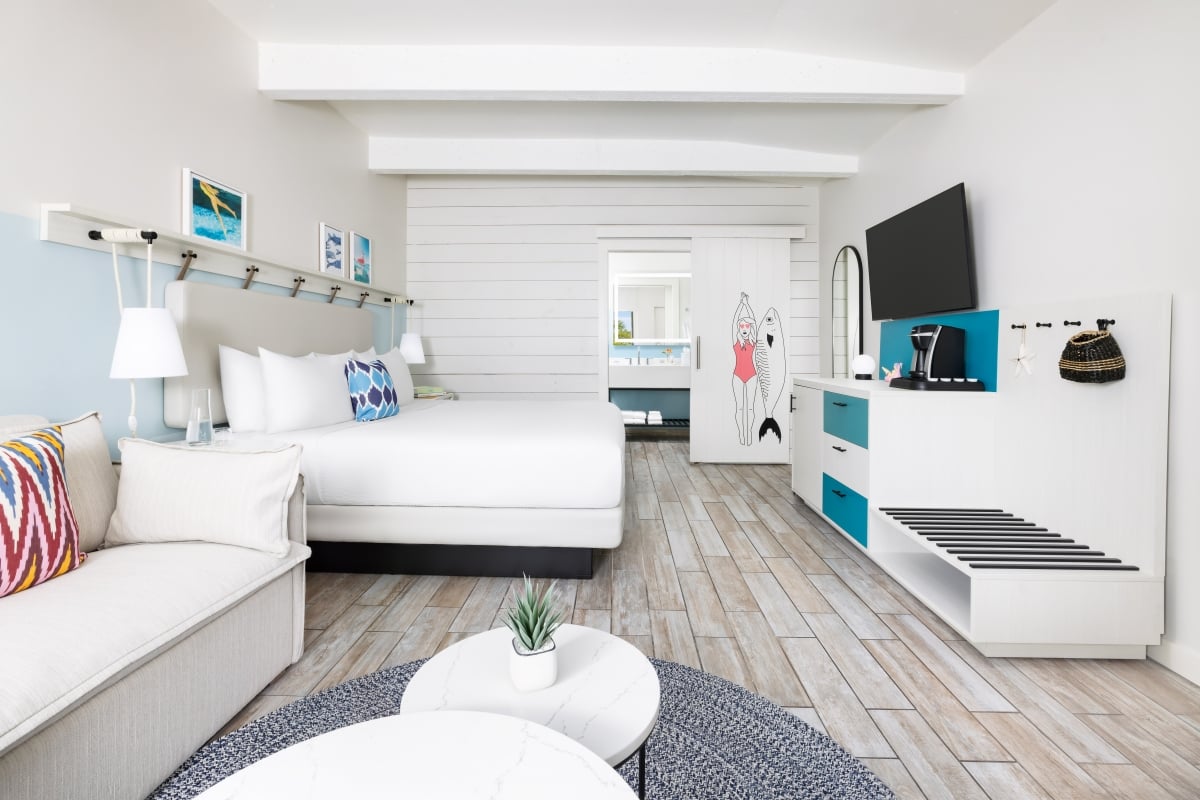 One king bed at Blue Flamingo Resort Key West