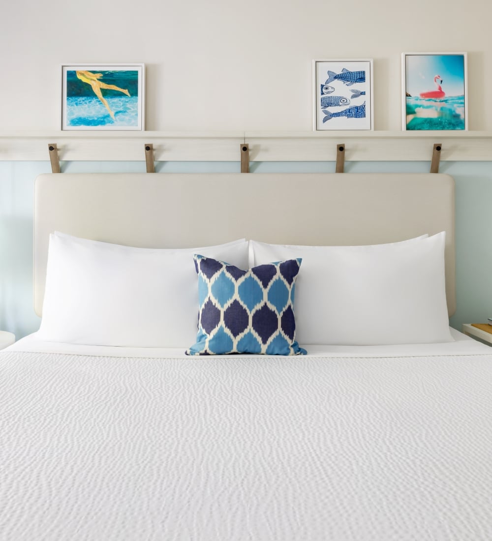 King Bed at Blue Flamingo Resort