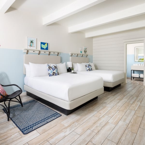 Two queen beds at Blue Flamingo Resort Key West