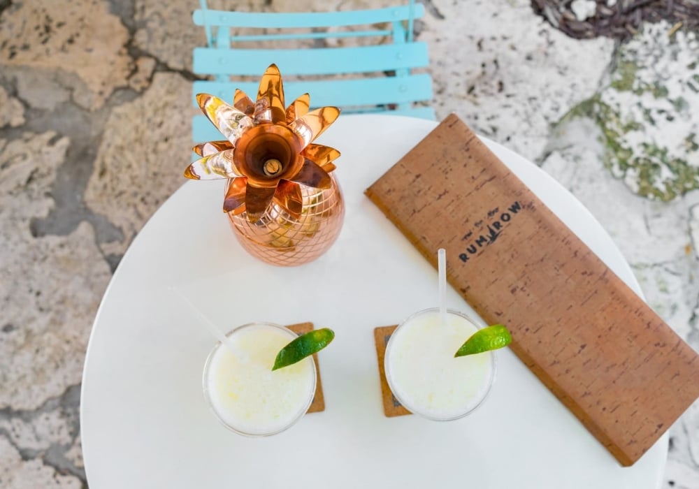 Rum row margaritas at Blue Flamingo Resort Key West