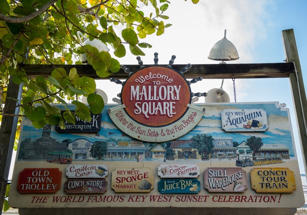 Mallory Square sign