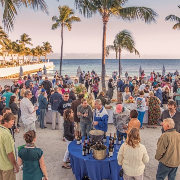 Festival goers attending the Key West Food and Wine Festival
