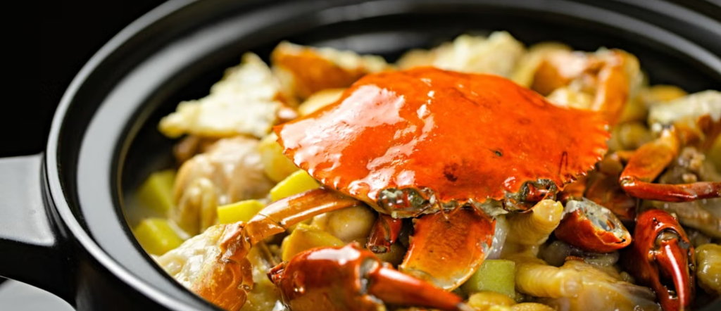 Fresh crab dish plated with seasonal accompaniments for a Key West seafood getaway